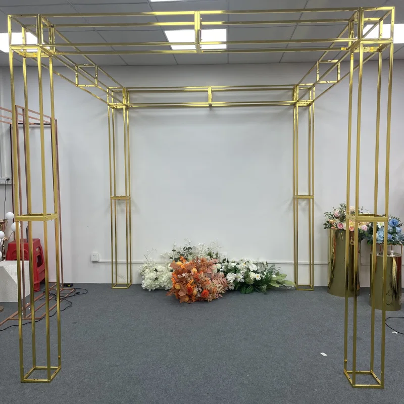 

New 7.87ft Metal Bridge Arch Wedding Arch Backdrop Stand for Wedding Flower Arrangements Balloon Decorations