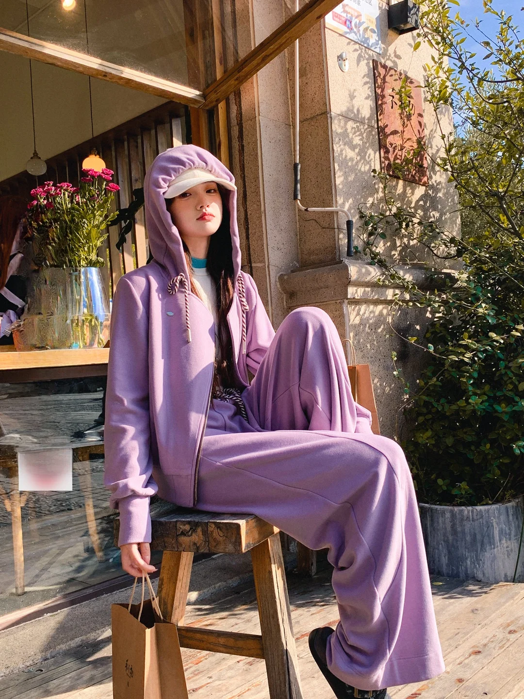 

Женский бархатный кардиган на молнии Kura Liangpin, толстовка, прямые спортивные штаны, модный повседневный комплект одежды