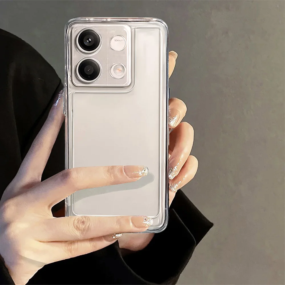 Ultradünne, weiche, transparente Silikon-Handyhülle für Xiaomi Redmi Note 13 Pro Plus Note 12 11S 10 9S 8T 13C 12 9 Pro, transparente Abdeckung
