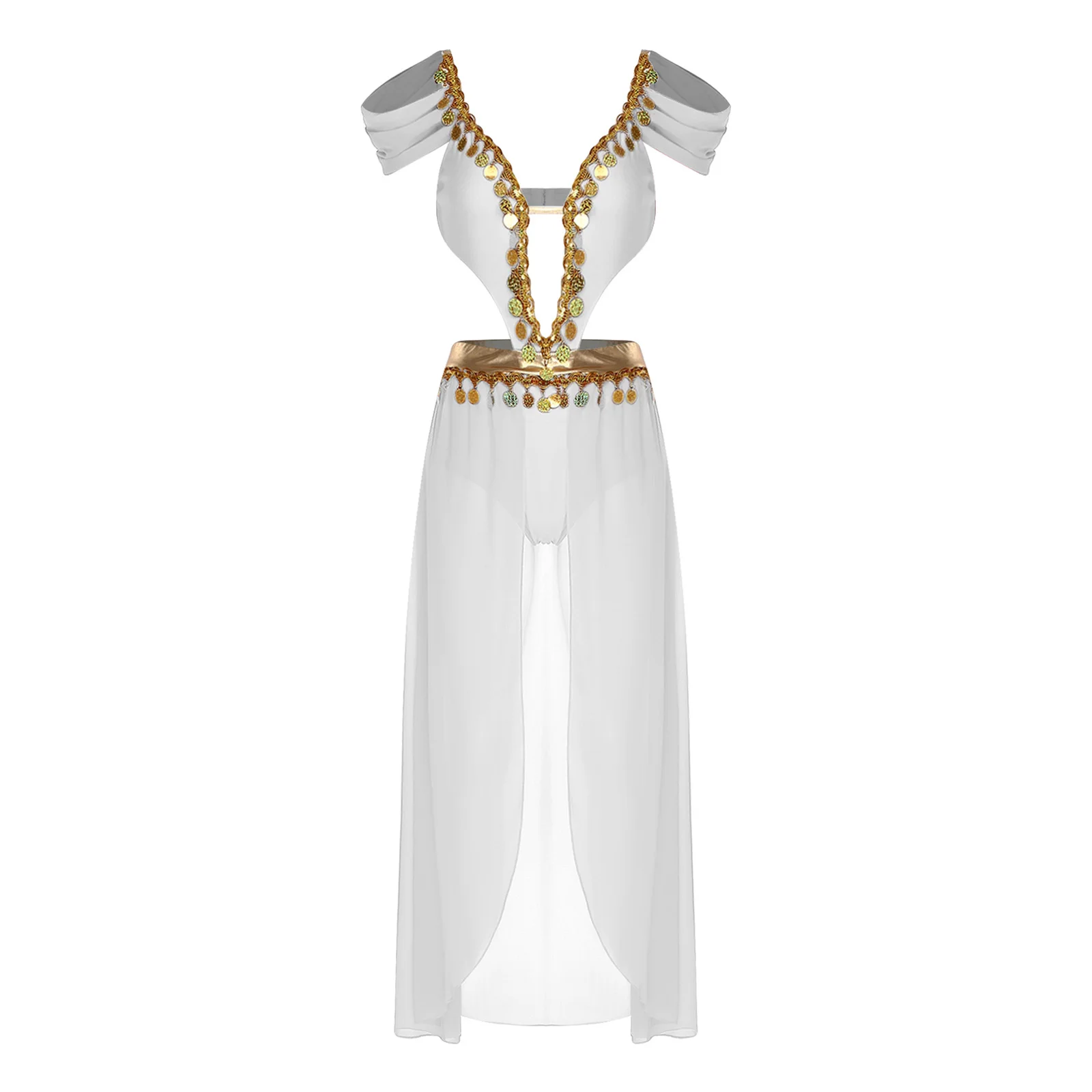 여성 리리컬 시어 벨리댄스 공연 드레스 스팽글 태슬 밑단 내장형 반바지 드레스 이국적인 인도 벨리댄스 의상