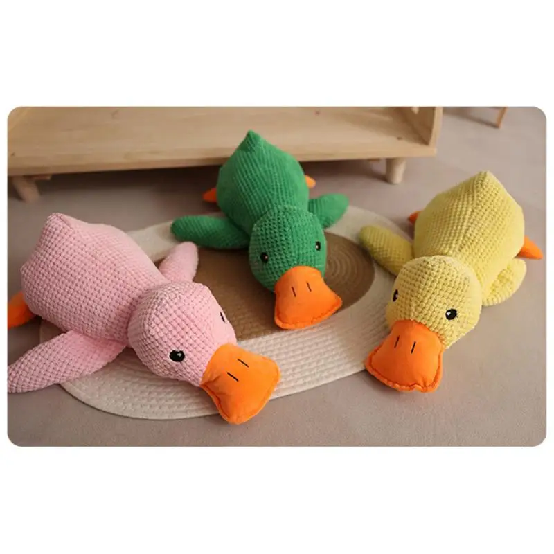 Dog Toy Stomping Duck Bite Resistant Grinding Teeth Cleaning Large Dog Interactive Entertainment Puppy Boredom Pet Plush Toy