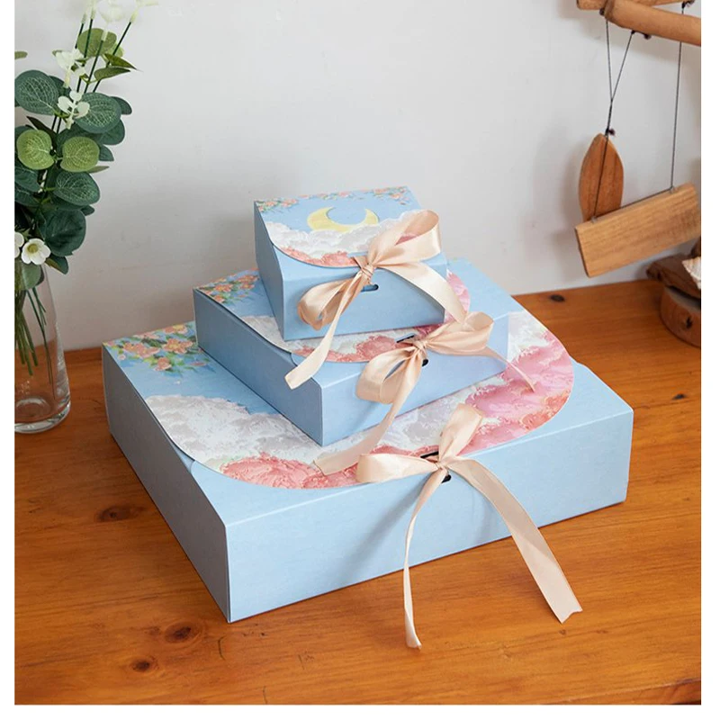 10Pcs large Creative Wedding Gift Box for Guest Paper Candy Chocolate Dessert Packaging Boxes Baby Shower Birthday Gift