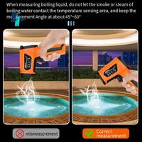 A23F-Mestek IR05A Digital Infrared Thermometer Color Screen High Temperature Meter Non-Contact Pyrometer Outdoor Thermometer