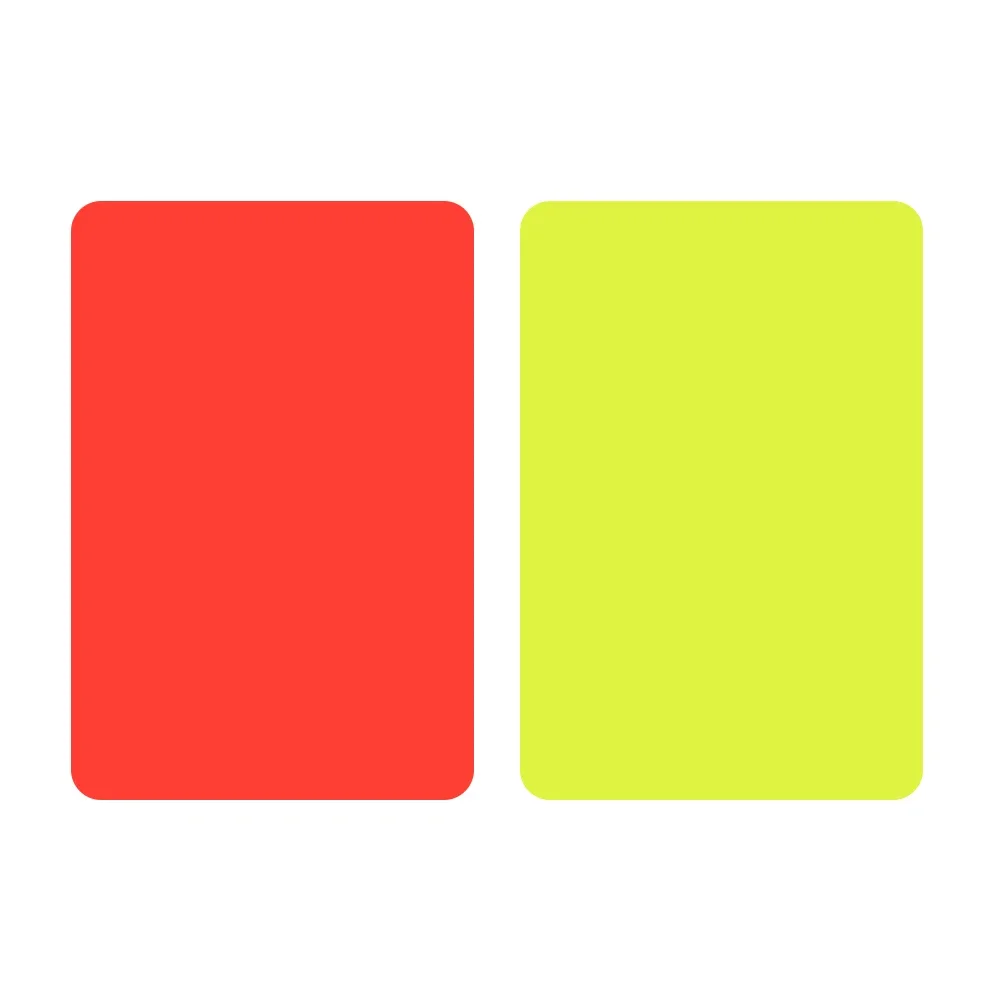 

Прочная красная карта, навычное производство, инструмент для футбольного судьи, красные, желтые карты для тренировок футбольных матчей 3,2x4,3 дюйма