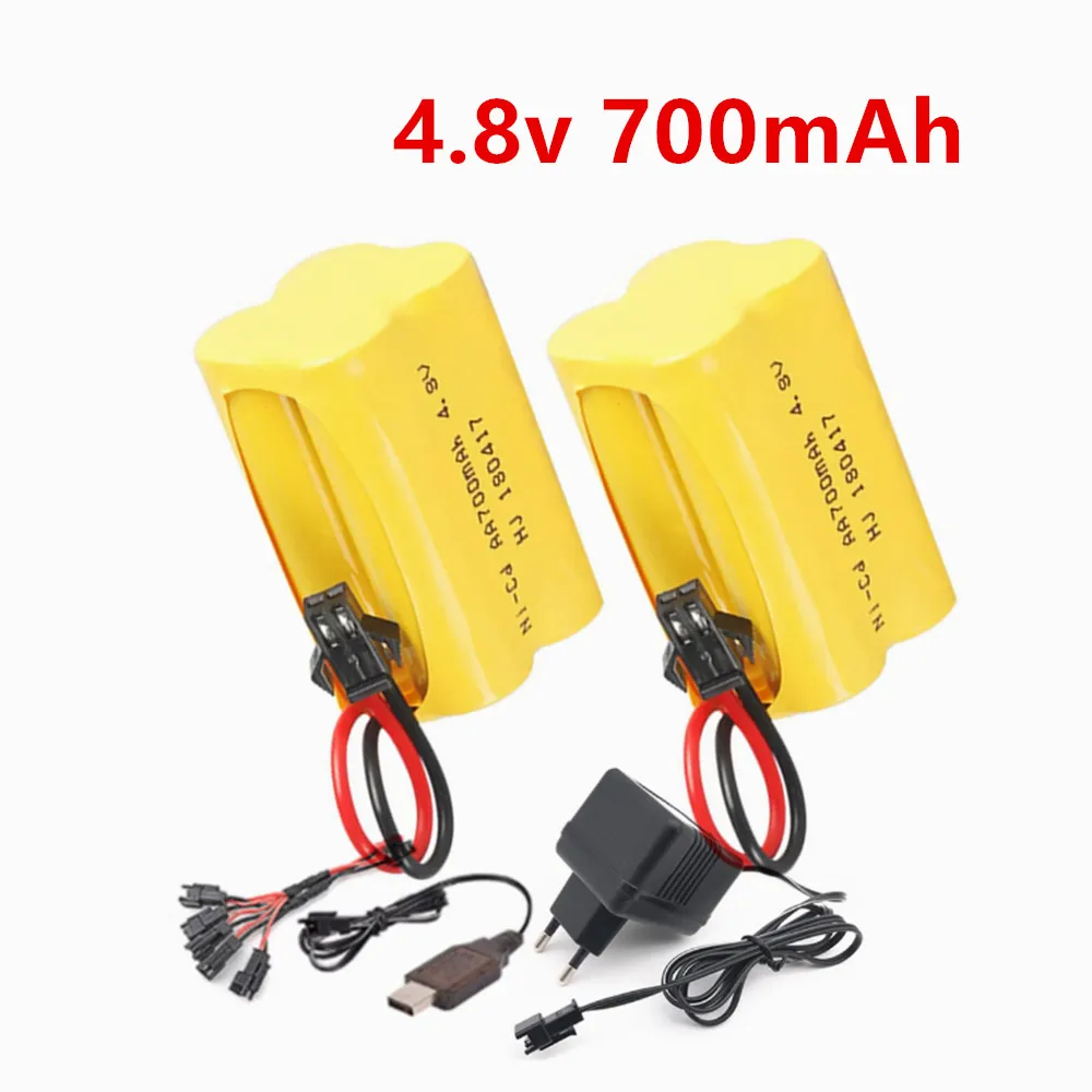 4.8V 700mAh AA NI-CD Battery For Remote Control Toys Car Trucks Tanks Boats Battery Parts 4.8V RC Electric Toys Battery