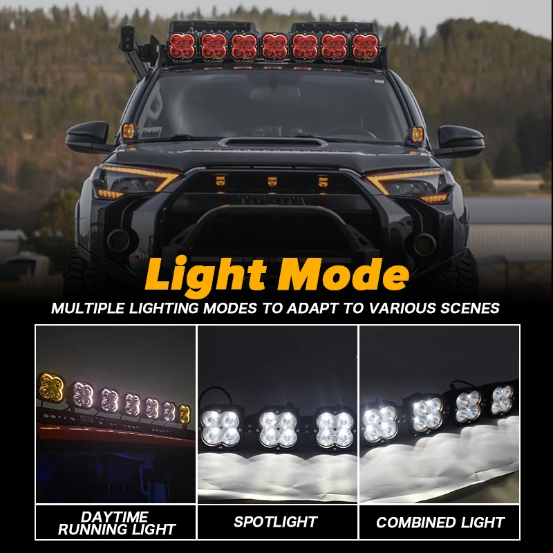 RGB 42 Inch DRL 4x4 Car Linkable Spot 5 Inch Working Light Fog Pod Driving Off-road off Road Led Light Bars for Car