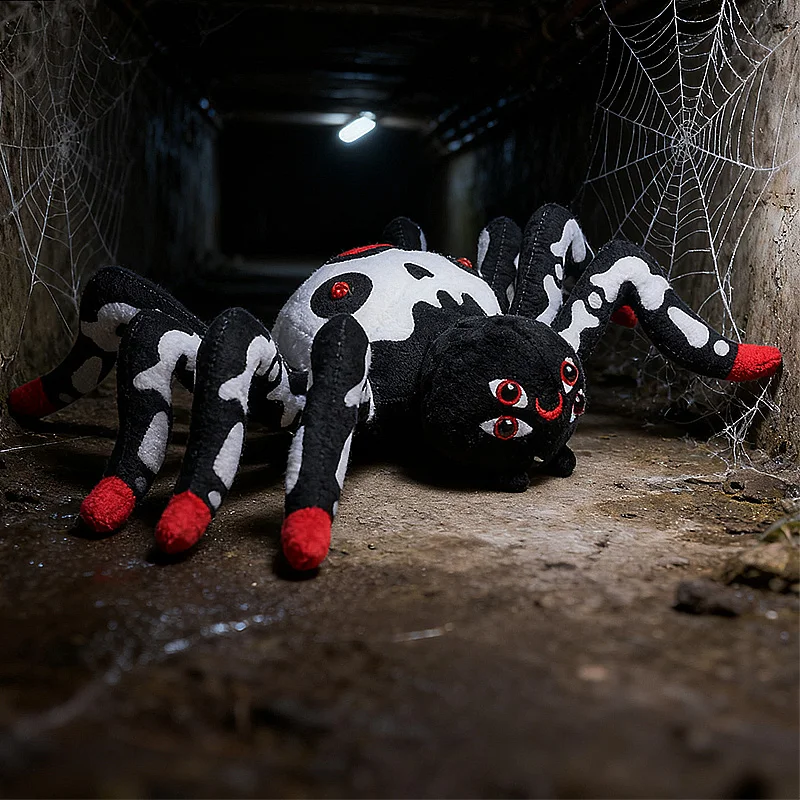 

33 см имитация темного паука, плюшевая игрушка, мягкая игрушка для украшения дома, подарок на Рождество, Хэллоуин, детский подарок на день рождения