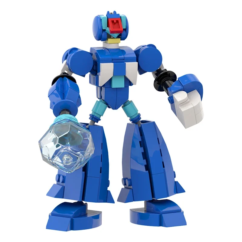 MOC Game Cartoon Robot Warrior Model Rock Mehca Action Figure Combat mecha Building Blocks Set DIY Kids Puzzle Toy Birthday Gift