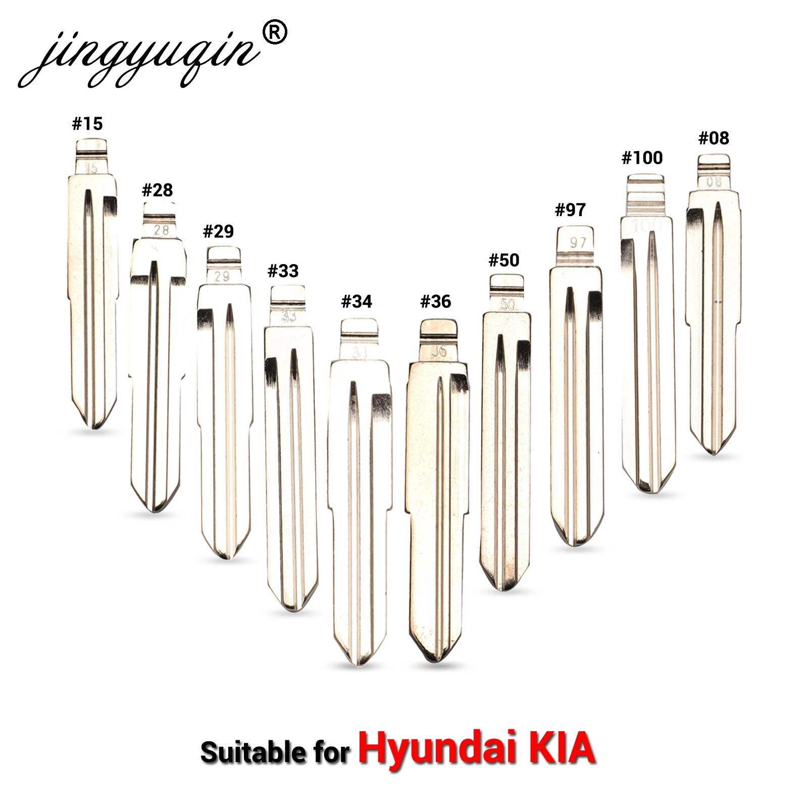 

jingyuqin Key Blank For Hyundai Tucson Accent Getz Matri Sonata Santa fe Kia HYN14RFH KD Flip Key Blade 08 15 28 29 36 50 97 33#