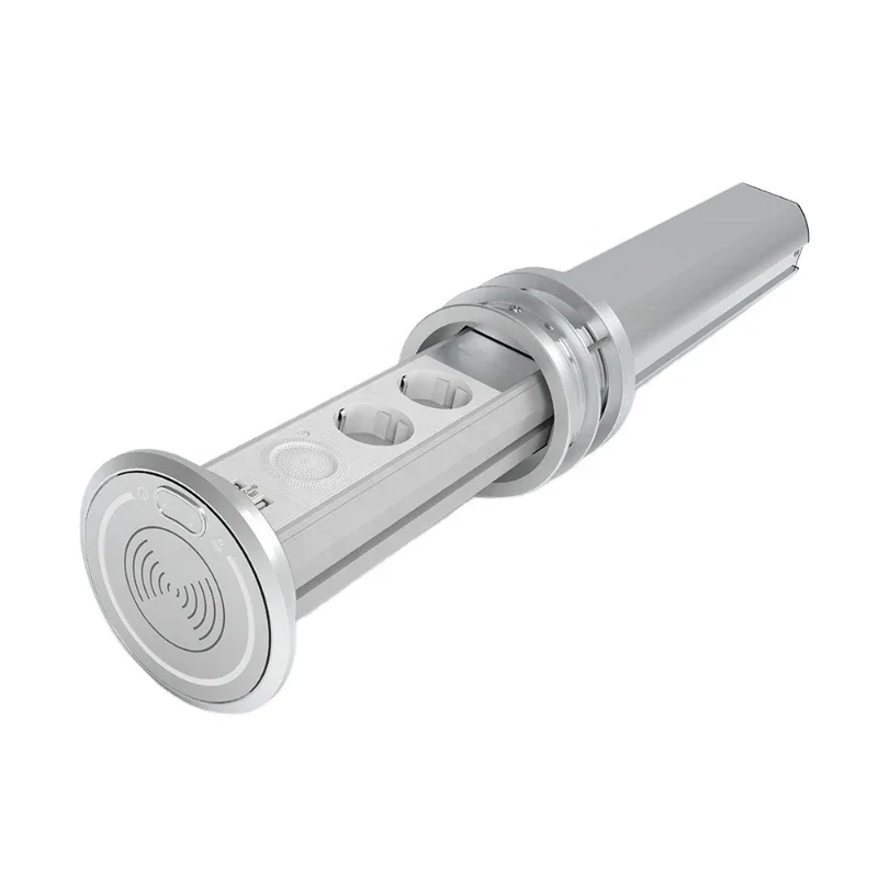 Electric kitchen pop-up tower speaker socket