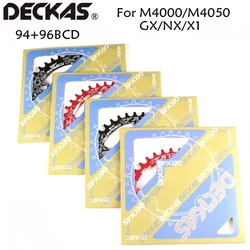 DECKAS 94+96BCD Chainring Single 32T/34T/36T/38T/40T/42T MTB Mountain Bicycle Round Oval Crown 94+96 BCD M4000 GX NX X1 Crank