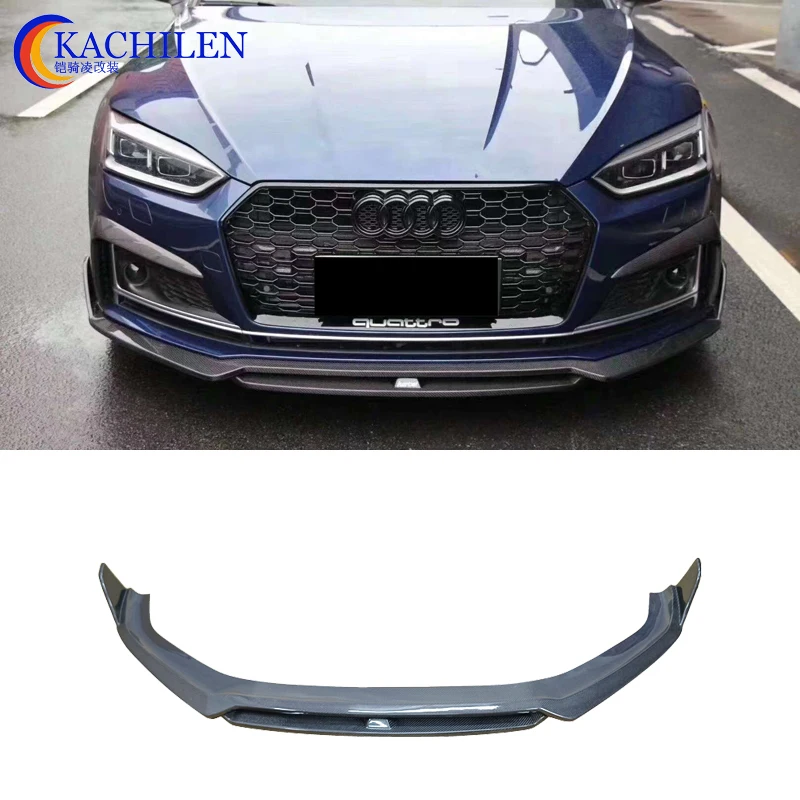 Karbel Style A5 B9 True Carbon Fiber Front Lip For Audi 2017-2020