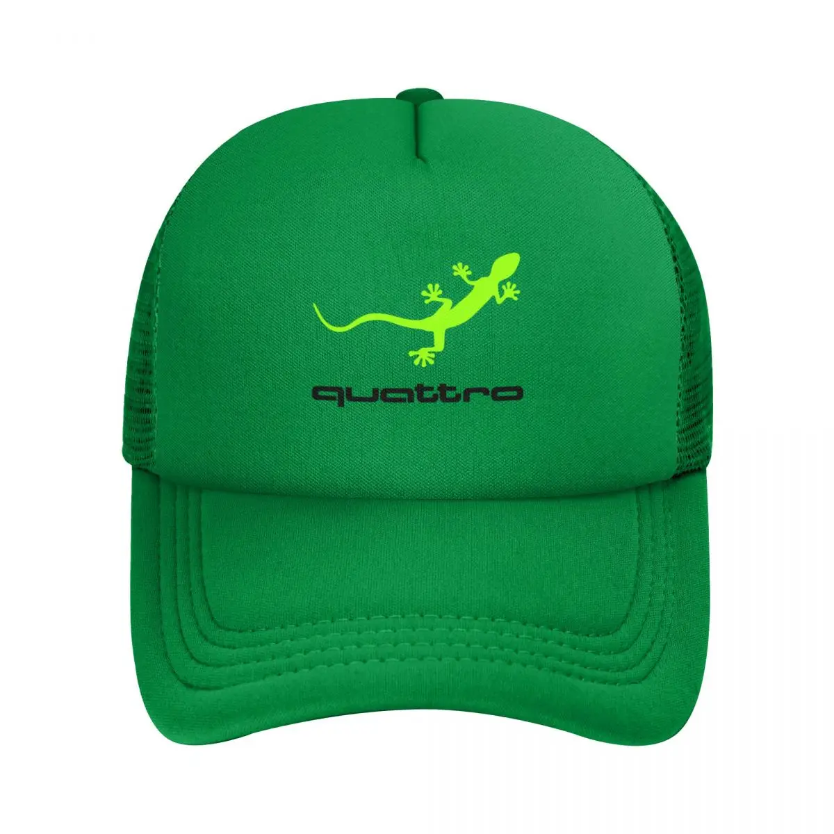 Design New-Green-Special-Gecko-Quattro-Logo Baseball Cap Vintage Baseball Mesh Trucker Cap Hat