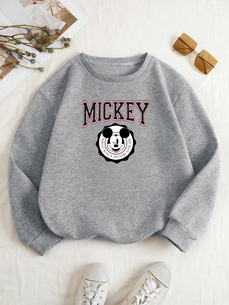 Disney Mickey Mouse Avatar Print Pattern Hoodie, Autumn and Winter Pure Cotton Soft, Warm, Comfortable and Fashionable Hoodie