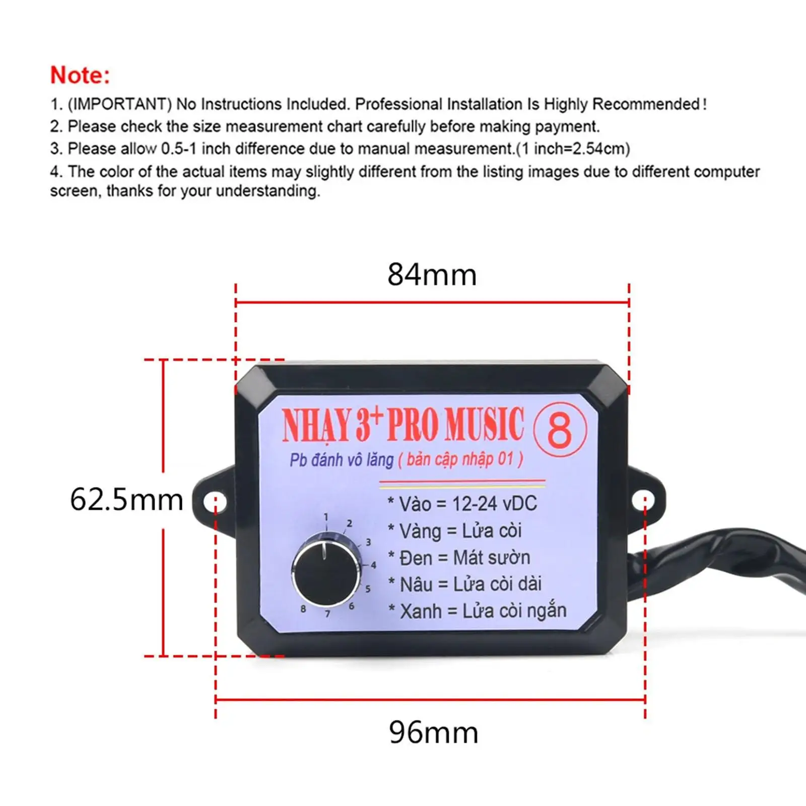 Durable Plastic 12v Car Horn Controller Sound Effect Unit Adjustable Volume for SUV Truck Marine Boat
