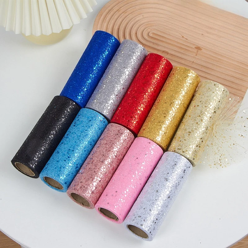 Amerikanisches Mesh in Pulverform, Weihnachtsdekoration, Tüllkugel, Partygröße, Stück, gleiche Grundfarbe, Garnrolle
