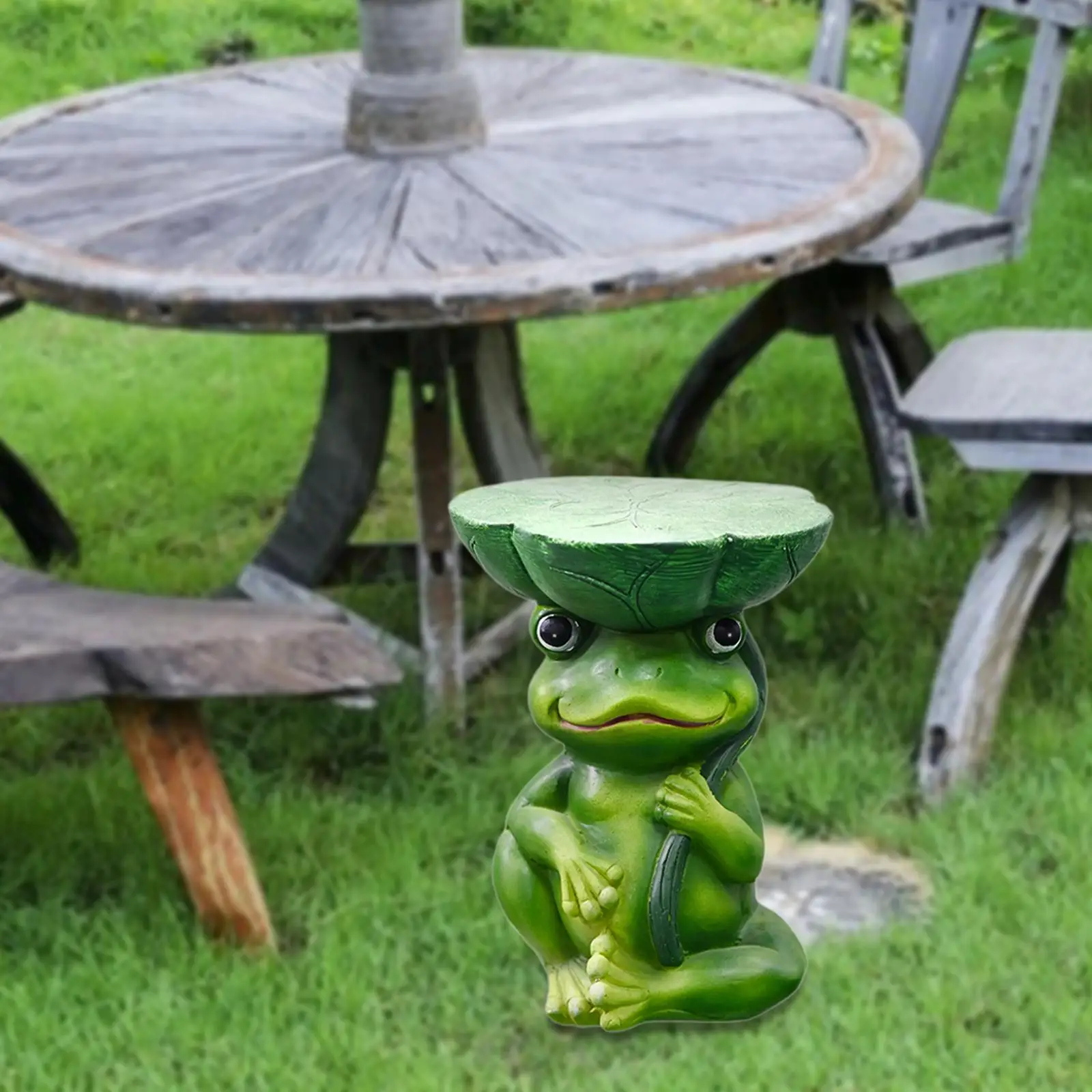 

Frog Statue Garden Resin Stool Collectible Figurine Gift for Kids Adults