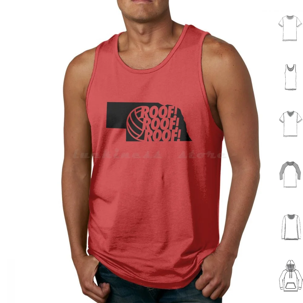 Muestra tu apoyo al voleibol de Nebraska con camisetas sin mangas de algodón estampadas de Nebraska Volleyball Nebraska Volleyball Lincoln