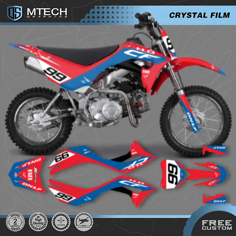 DSMTECH Custom Motorcross Graphics Background Decal Stickers Kits For HONDA CRF110 CRF110F 2019 2020 2021 003