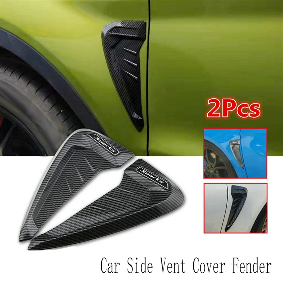 Side Vent Cover Air Flow Intake Trim Car Side Exterior Accessories Wing Decals Ventilation Modified Styling