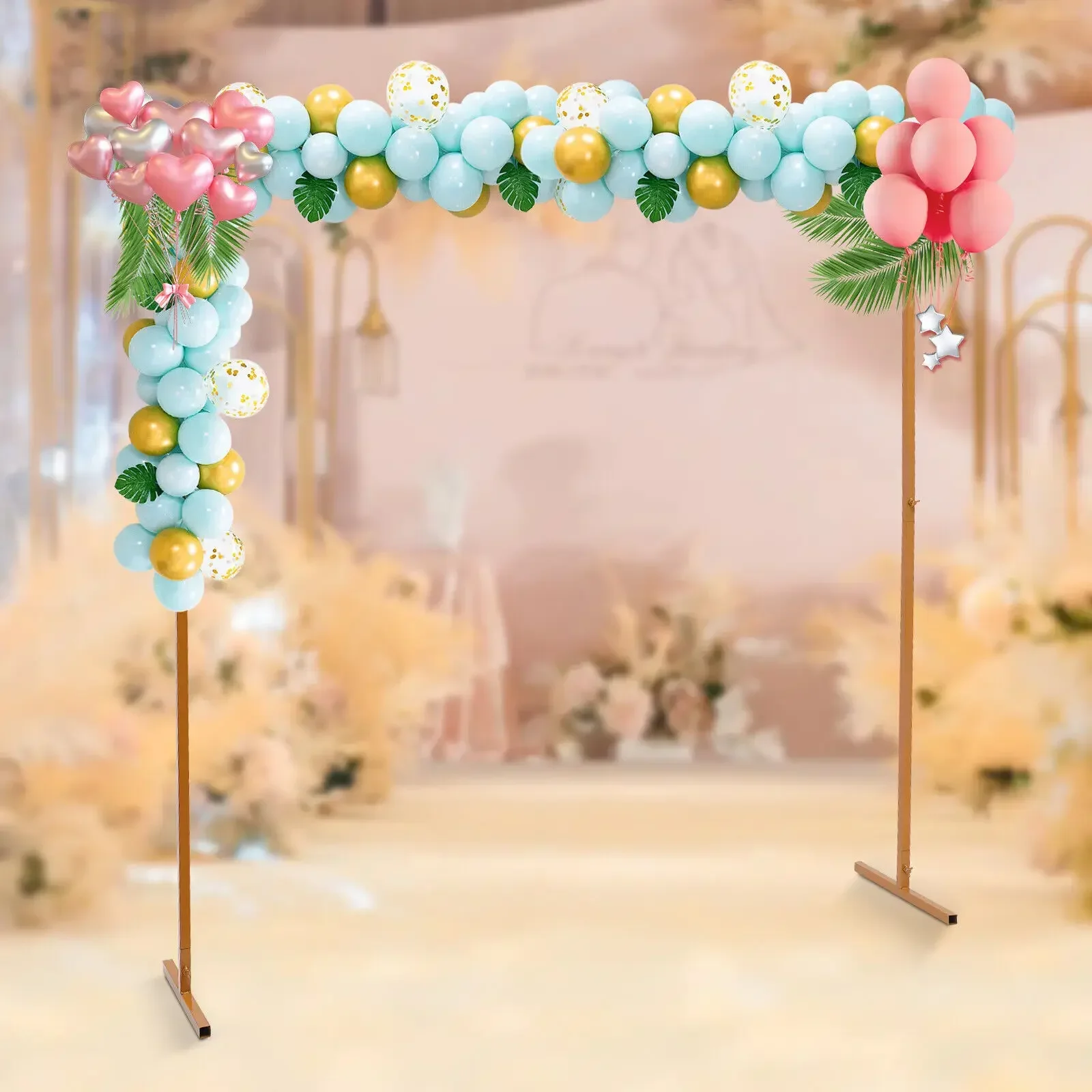

Metal Wedding Background Arch Door Garden Decor Props Flower Plant Stand Party Balloon Frame Venue Decoration Holder