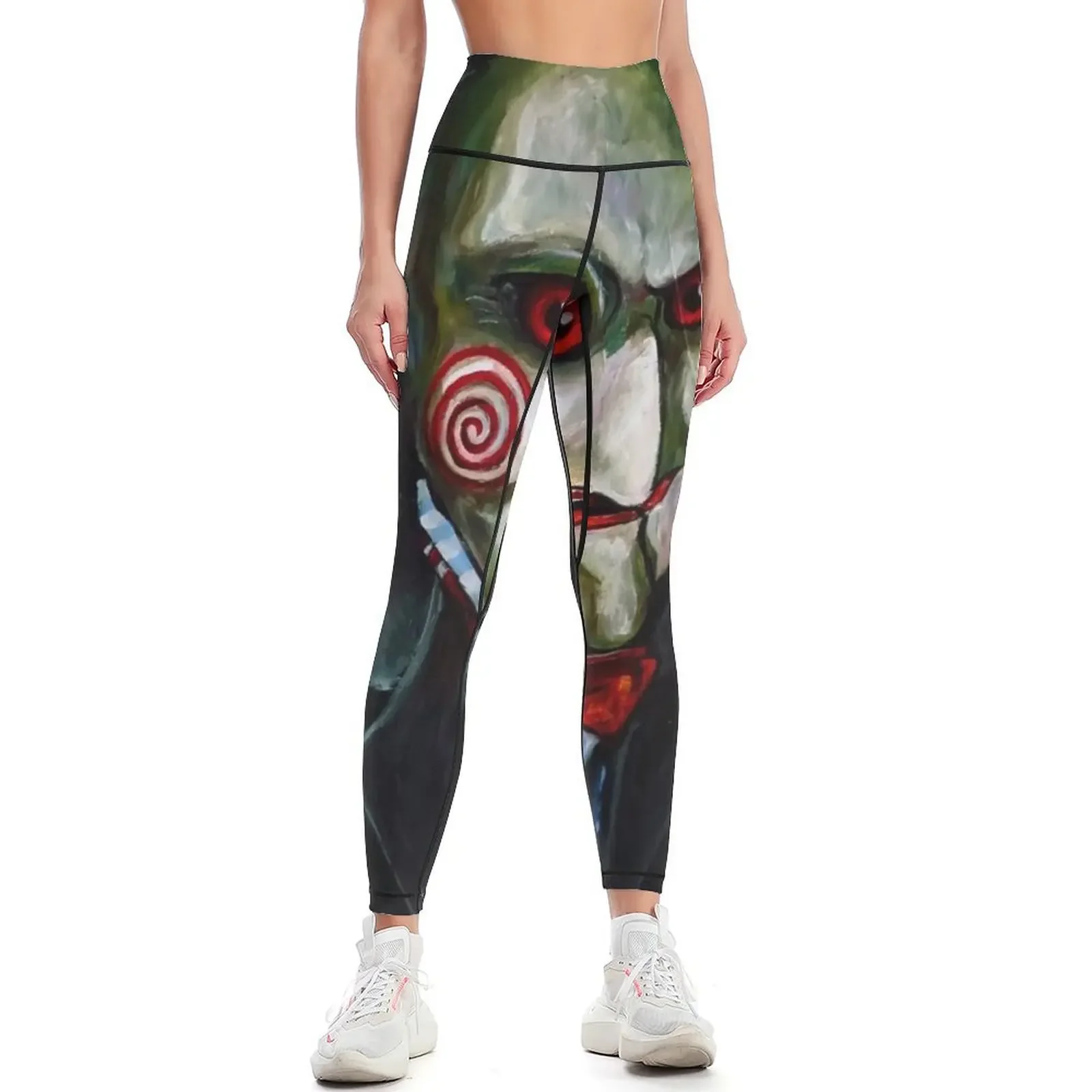

Billy the puppet (Saw) Leggings Legging sexy woman gym's sportswear jogging pants push up legging Womens Leggings