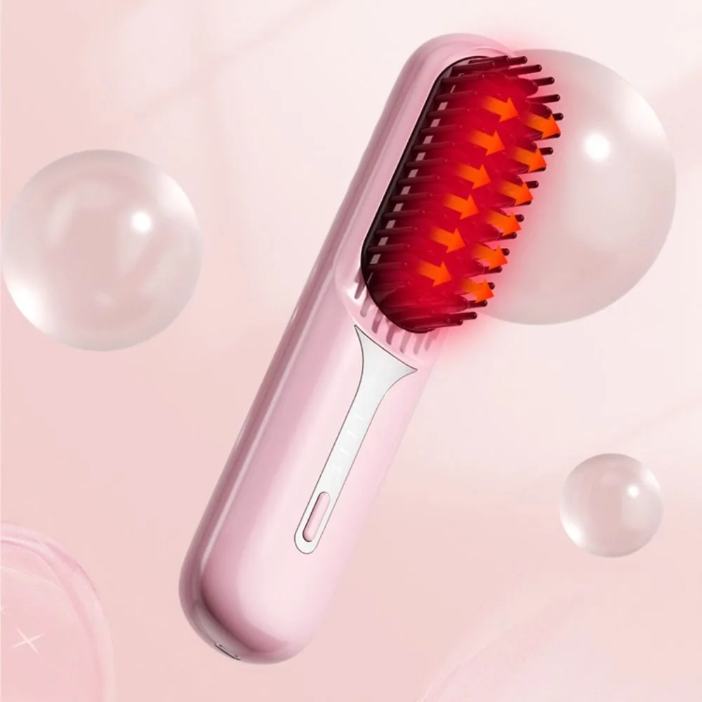 

Fast Heating Wet Dry Hair Straightener USB Charging Negative Ions Portable Hair Comb Adjustable Temperature Professional