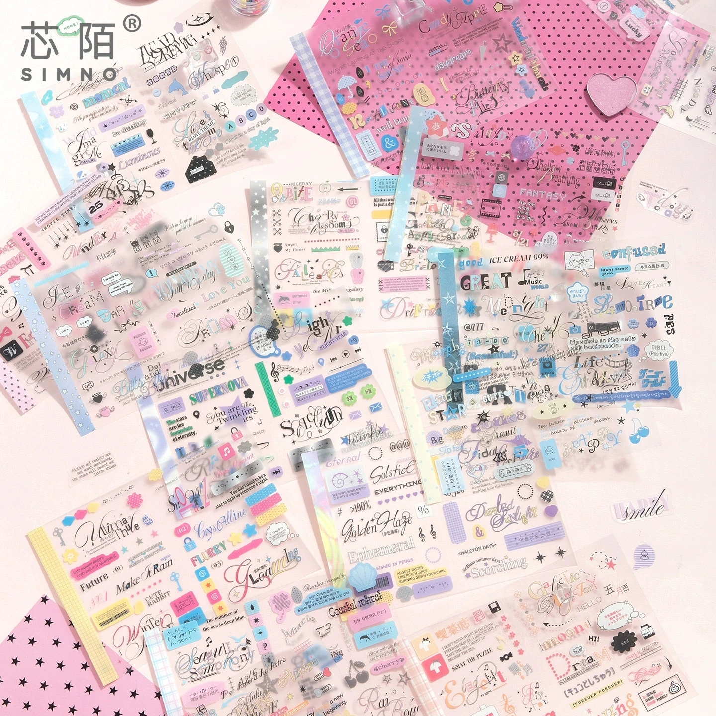 MINKYS New Arrival Cute Sticker Book Kawaii Scrapbooking Stickers Journal Decorative Sticker Stationery