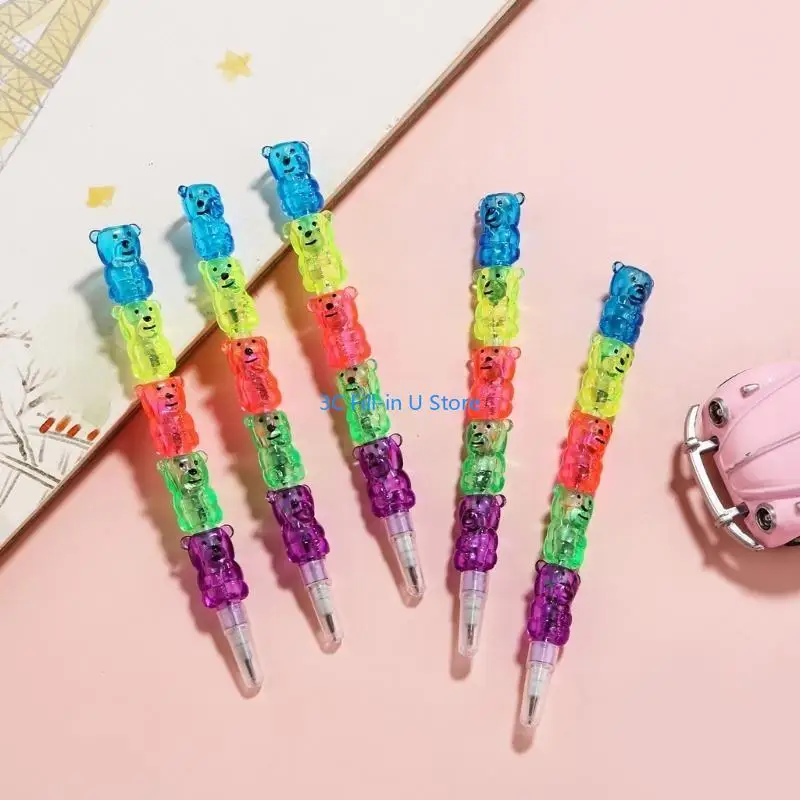 G8TA Cartoon Bear Build Block Pencils 5 в 1 писать карандаш для подарка на день рождения Kid