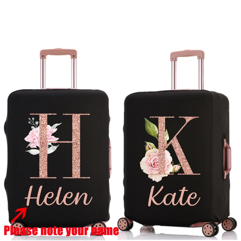 

Custom Name Travel Luggage Cover for 18-32 Inch Suitcase Thicker Elastic Dust Bag Travel Accessories Large Travel Suitcase Cover