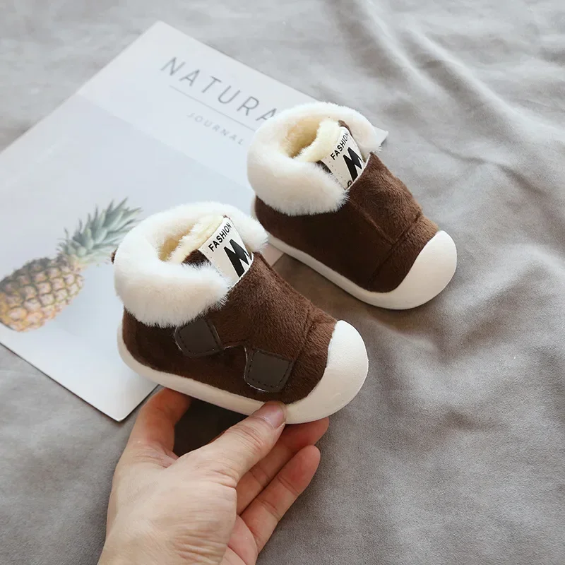 Autumn Winter Baby Girls Boys Snow Boots Newborn Infant Toddler Shoes Children Plush Outdoor Boots Non-slip Kids Shoes