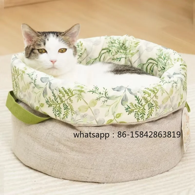 Manufacturer Wholesale Natural Barrel Portable Dog Cat Back Bed