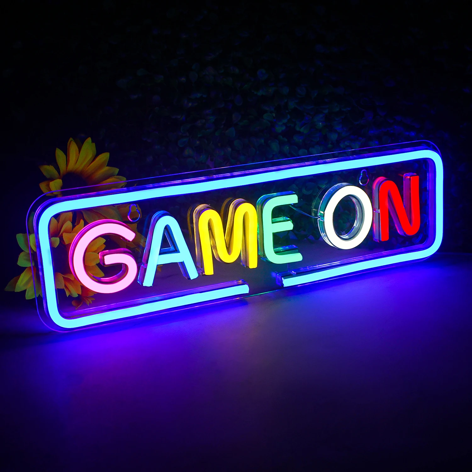 Dimmable Game On Neon Signs Gamer Gift USB Powered Handmade Colorful Game Sign for Game Room Man Cave Video Game Party Supplie