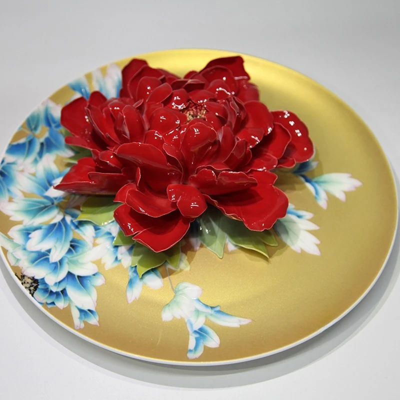 

Luoyang взять номер положения керамический орнамент фарфоровый пион цветок ремесло свадебный подарок