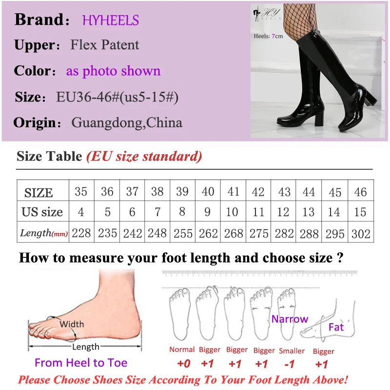 Purple Pat Costumes 60s 70s Go Go Boots Knee-High Booties Retro1960s Ladies Women\'s Fancy Dress Gogo Party Dance Gothic Shoes