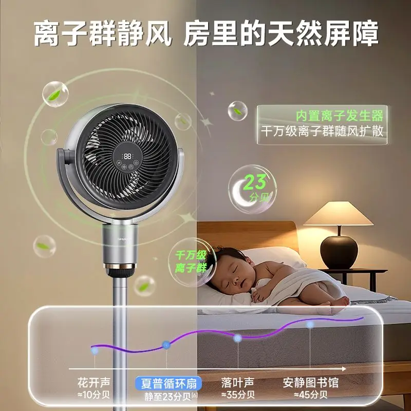 

Вентилятор циркуляции воздуха, напольный вентилятор, очистка и стерилизация, статический восьмизначный встряхивающий головной домашний новый электрический мягкий вентилятор