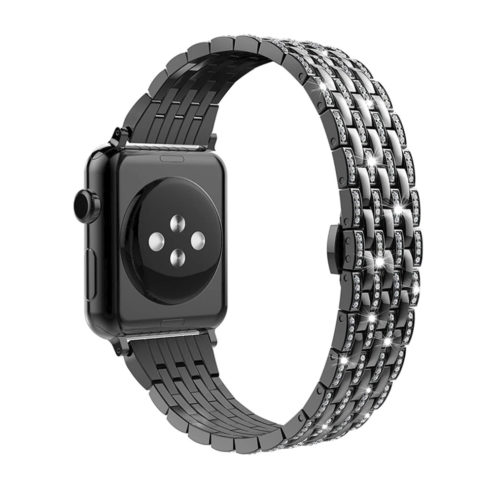 Metal Diamond Strap for Apple Watch Bands 45mm 41mm 44mm 40mm 42mm 38mm 49mm Wristband Correa iWatch Series Ultra 8 7 6 5 4 3 SE