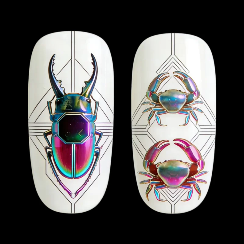 Silikon-Nagelkunstform 3D Spinnen Skorpione Krabben Insekten Detaillierte Form für Schmuckherstellung Transparente Einteilige Form – Detail 3