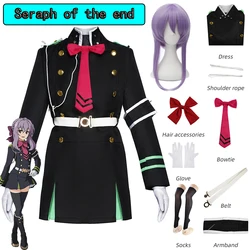 Shinoa Hiiragi Cosplay Anime Seraph of The End Owari No Serafu Hiiragi Shinoa Cosplay Costume Dress Wig Women Halloween Costumes