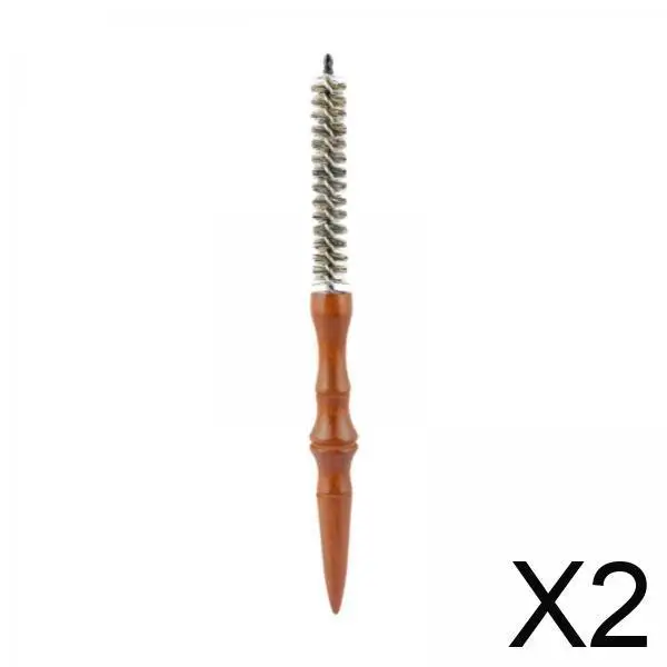 

Small Round Hair Brush Wooden Mini Styling Comb Volumizing Roller Brush for Hairdresser Salon Accessories