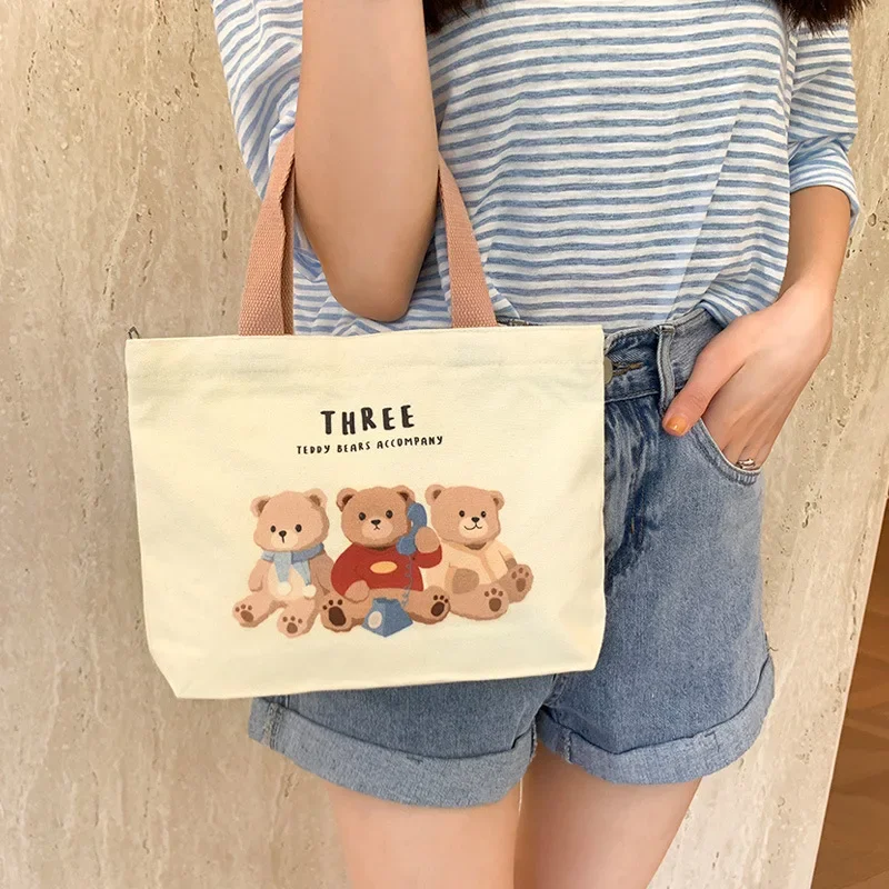 Kids Cartoon Portable Lunch Bag Pack Insulation Package Insulated Thermal Food Picnic Bags Pouch for Children Canvas Handbag