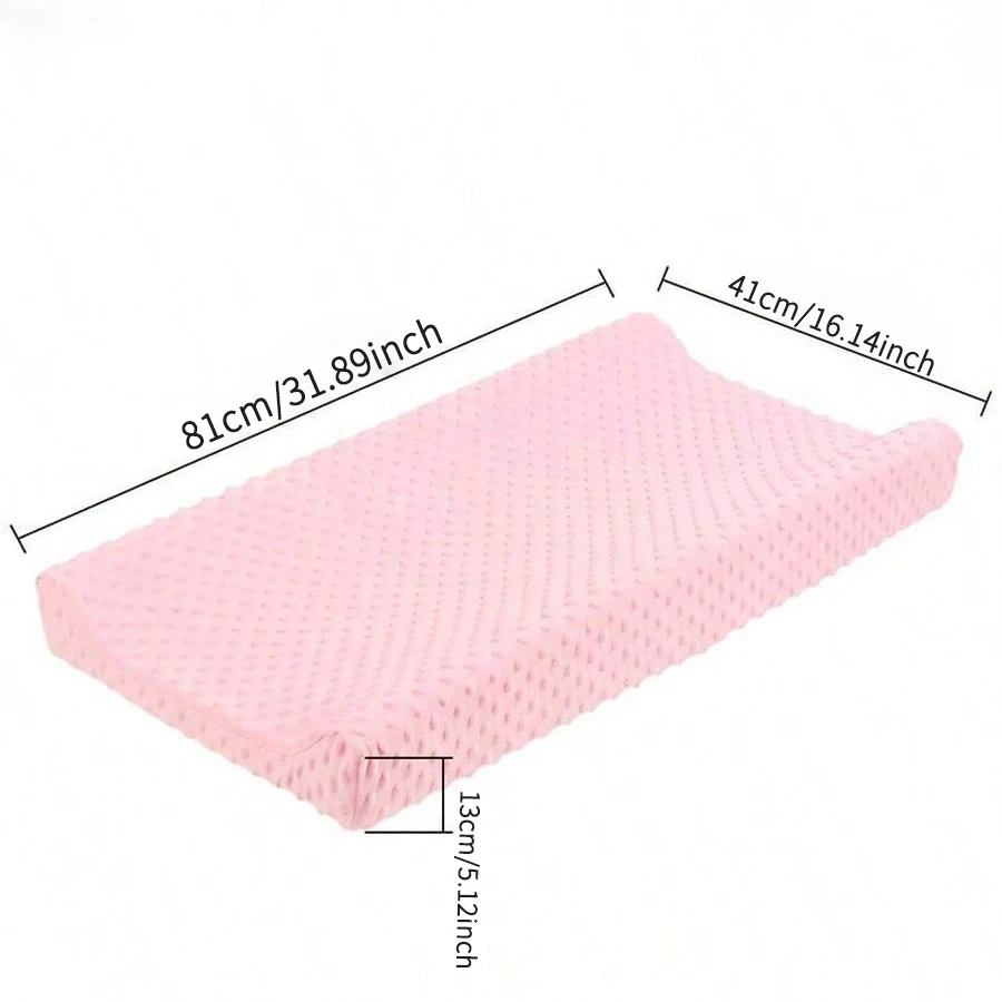 1Pcins Style Solid Color Bean Velvet Baby Changing Table Cover, Breathable, Skin-Friendly, Non-Irritating, Waterproof, Dirt-Resistant, Machine Washable, Newborn Care Diaper Changing Protective Cover