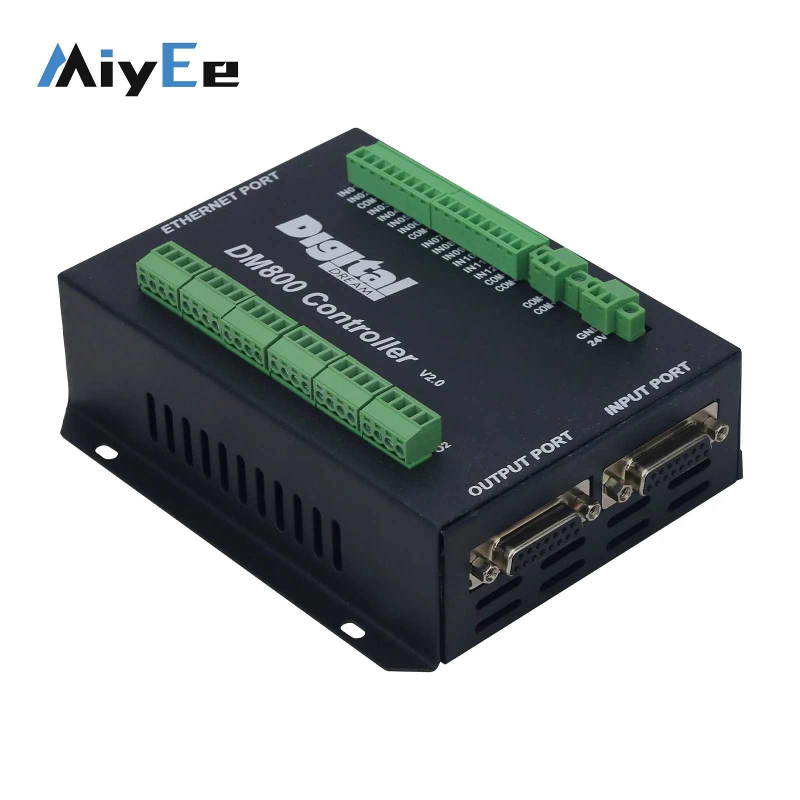 DM800 3-Axis/4-Axis/5-Axis Handheld CNC Controller Built-in MPG 3.8-inch Display Motion Controller with Emergency Stop Button