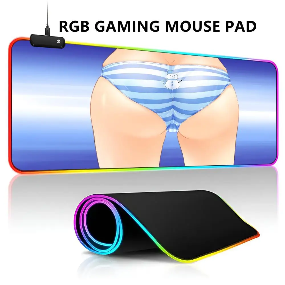 

Needy Girl Overdose Anime Mouse Pad RGB LED Light Gaming Mousepad Waterproof Large Gamer Mouse Carpet Big Mause Keyboard Pad PC