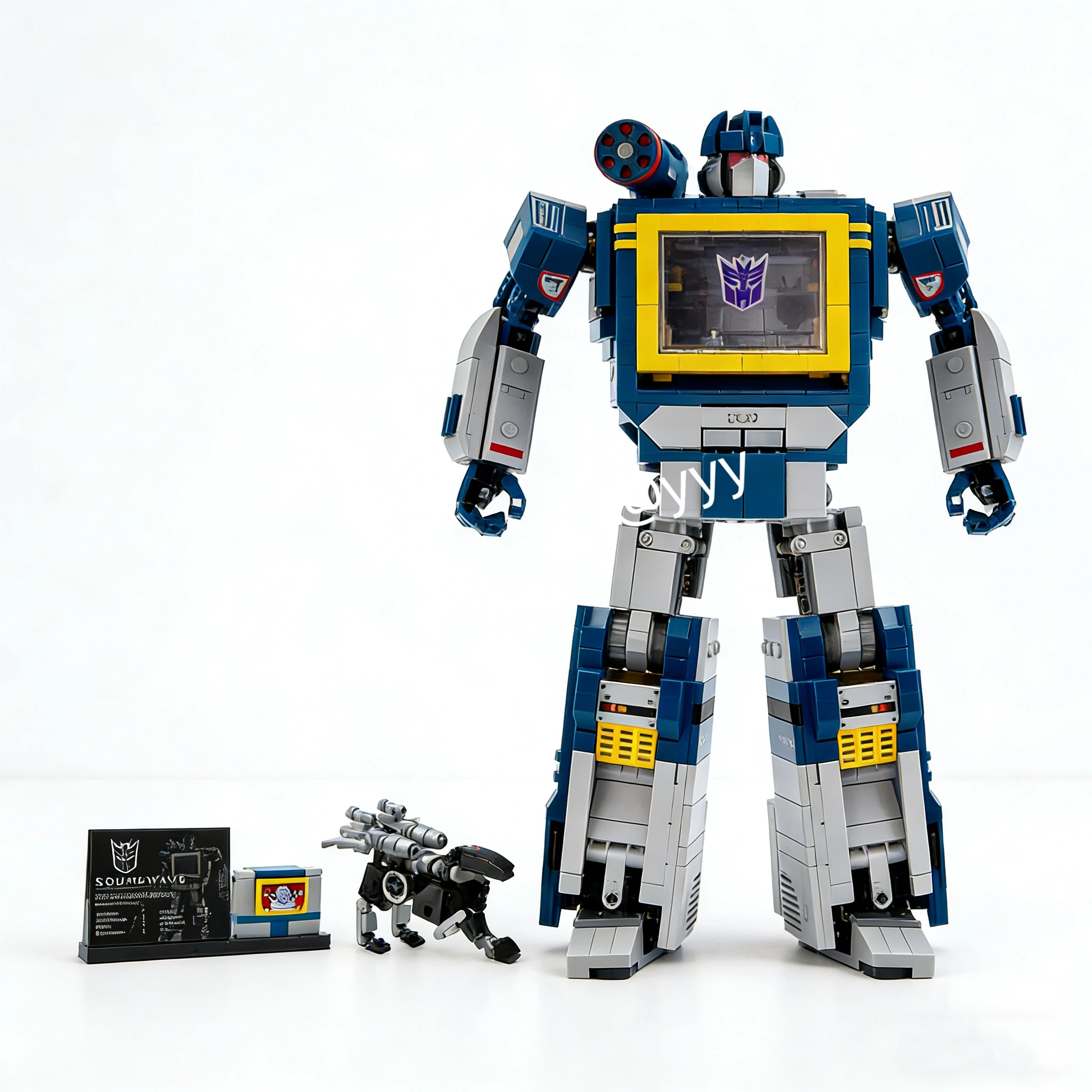 

New/Blue Deformed Sonic Robot Assembly Model Building Blocks Toy Collection Ornaments Children Adult Birthday Christmas Gifts