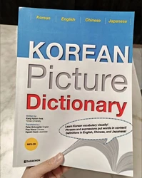 Korean picture dictionary Interest Comics book Learn Korean vocabulary visually Definitions in English Chinese Japanese