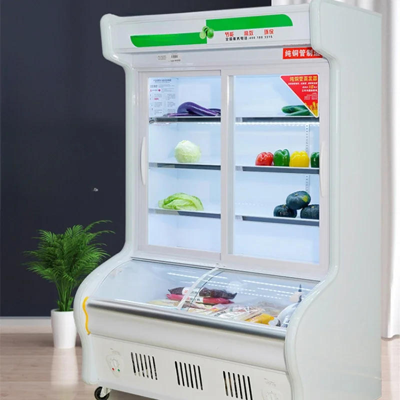 Display cabinet Fresh-keeping cabinet Double temperature refrigeration and freezing