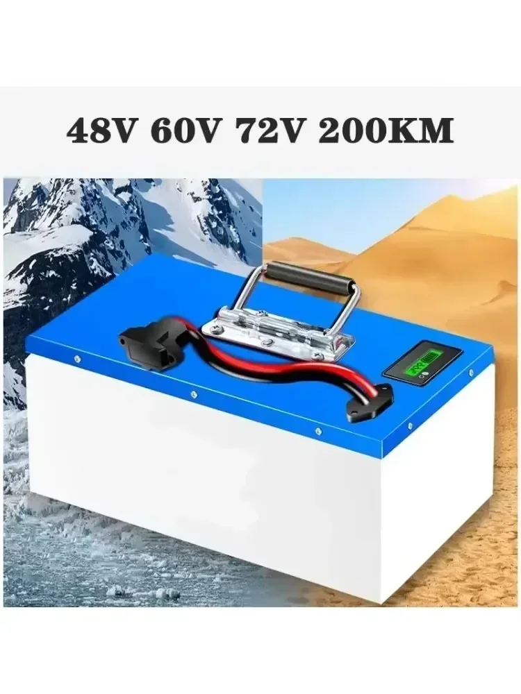 

High Capacity Li-Ion Battery Pack 48V 60V 72V for Electric Vehicles, Super 200km Range Electric Motorcycle Lithium Battery