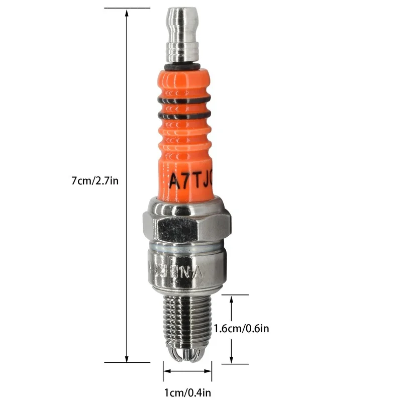 CR7HSA GY6 50cc-125cc Engine Motorcycle ATV Scooter Dirt Bike Spark Plug For Yamaha YBR YFM XVS XT TT-R Honda Kawasaki KLX 125