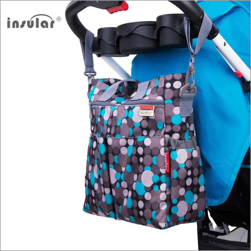 Insular Baby Diaper Bag Fashion Mother Nappy Bags Waterproof Diaper Organizer Changing Bag Multifunctional Mommy Stroller Bag